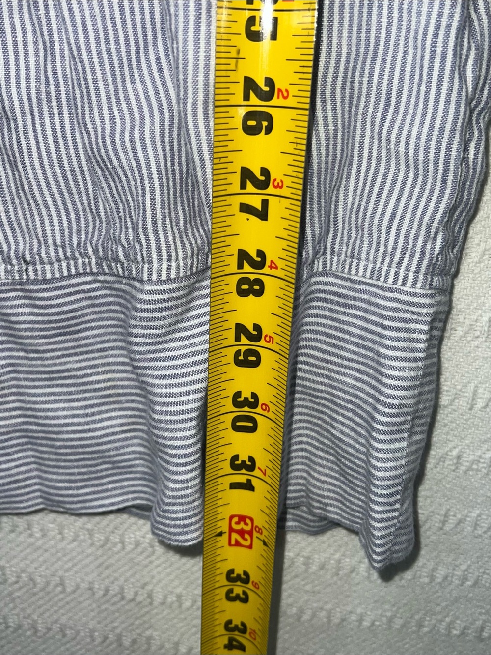 Faherty Isha 100% Linen Dress Womens S Pintuck Striped Sleeveless Pockets - Picture 7 of 7